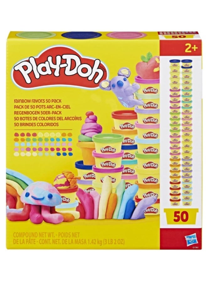 Play-Doh Modeling Compound Mega Pack, 50 Mini Cans, Multicolor, Non-Toxic Compound Set