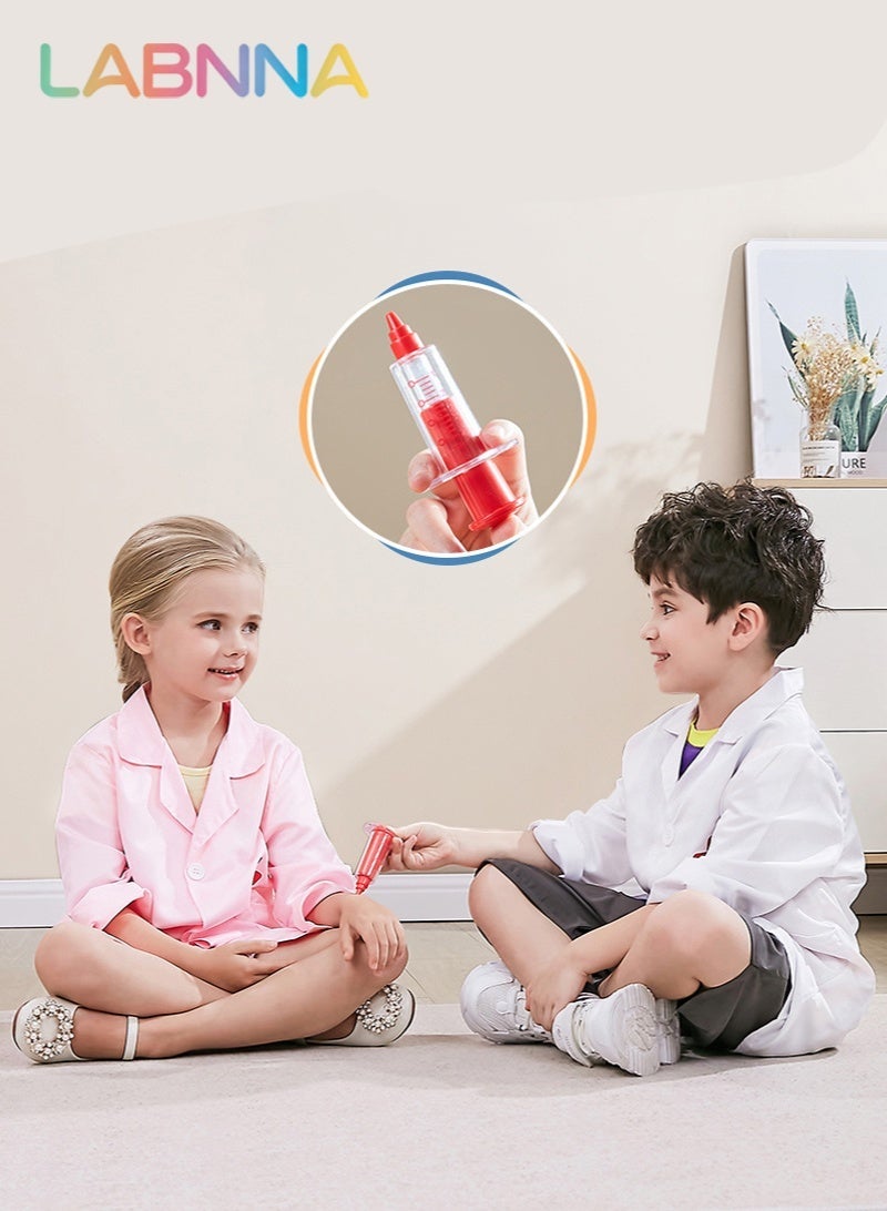 Doctor Kit for Toddlers with Nurse Uniform and Cap,Pretend Doctor Play Set for Kids,Role Play Medical Toys with Costume and Stethoscope,Dress Up Doctor Kit for 3 4 5 6 7 8 9 Year Old Boys Girls Birthday Gift