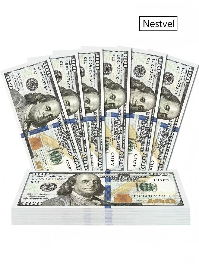 $100 Prop Money, Play Money for Kids Education Learning,Board Games, Teaching，Parties，Movie, TV and Videos