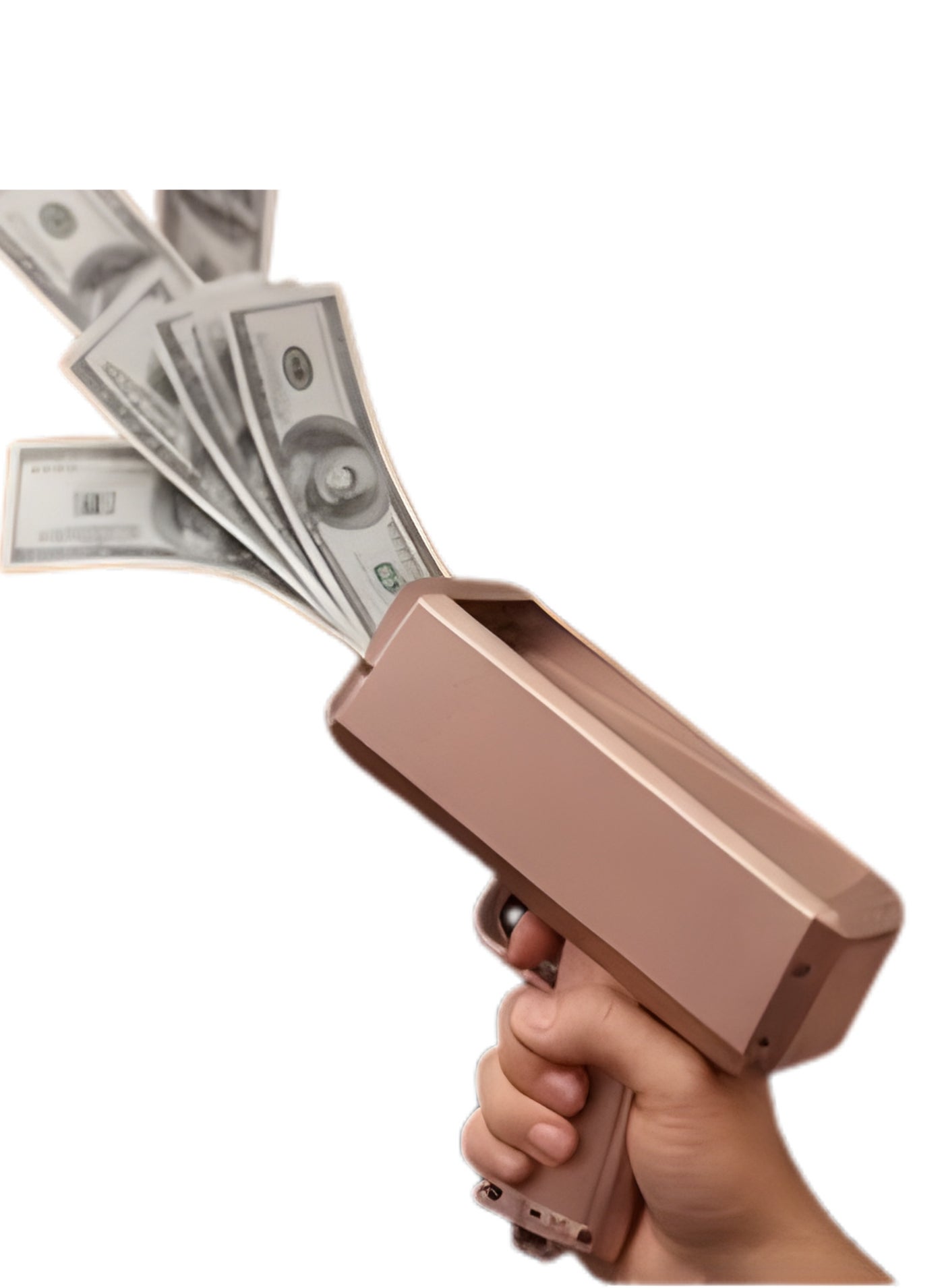 Money Gun Paper Playing Spray Toy Gun with 100 Pcs Play Cash | Fun Party Prop for Events & Celebrations