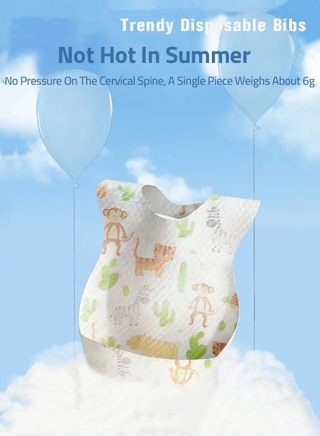 40pcs Baby Disposable Travel Bibs for Girls and Boys with Individual Package - Soft, Leak Proof u0026 Convenient