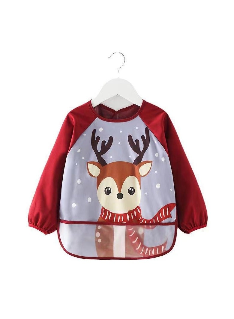 Full Sleeve Bib, Baby and Toddler Waterproof Bibs, Machine Washable, Long Sleeved Eating Smock