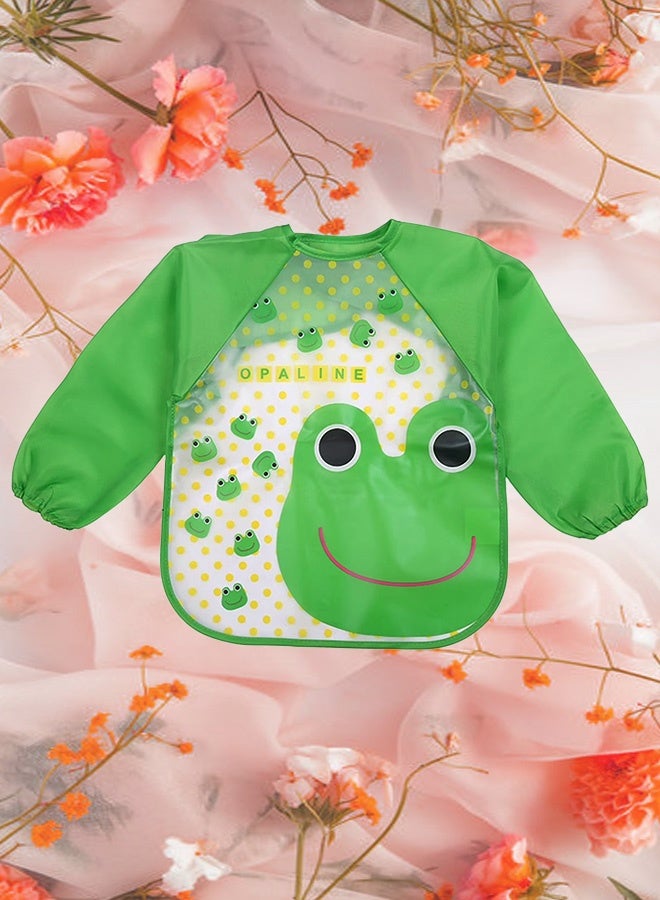 Long Sleeve Baby Bibs Waterproof Sleeved Bib Baby Toddler Bibs Baby Feeding Bibs Plastic Washable Weaning Bibs Toddler Painting Apron Bibs Painting Baby Plastic Apron
