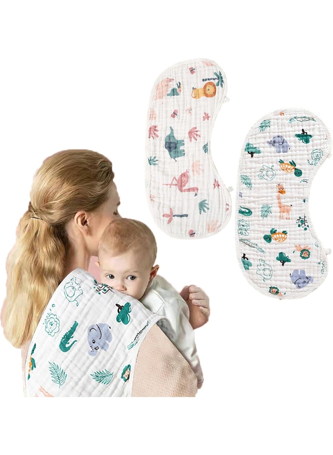 Premium Baby Burp Cloths 6-Layer Organic Cotton Absorbent Hypoallergenic Spit-Up Cloths for Boys or Girls Large Soft and Safe for Newborns Eco-Friendly and Chemical-Free Baby Registry Gift