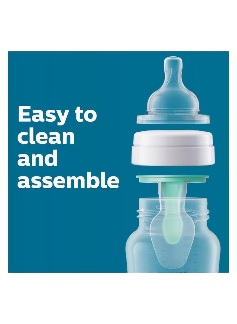 Pack Of 4 Anti Colic Baby Bottles With AirFree Vent, 4Oz/125ml, 0m+, Clear, SCY701/04