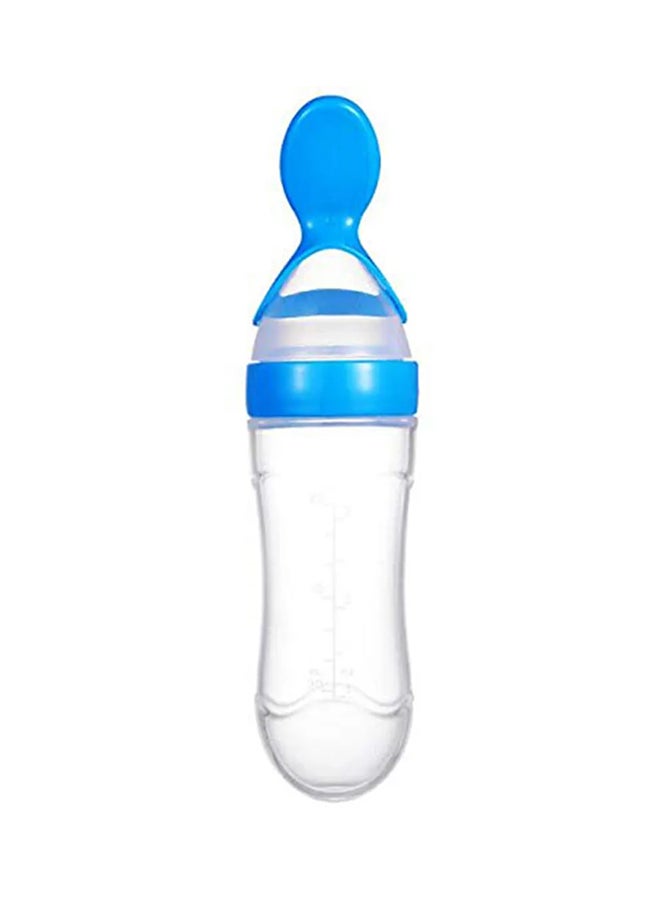 Ultra-Soft Silicone Baby Light Weight Food Dispensing Bottle With Spoon