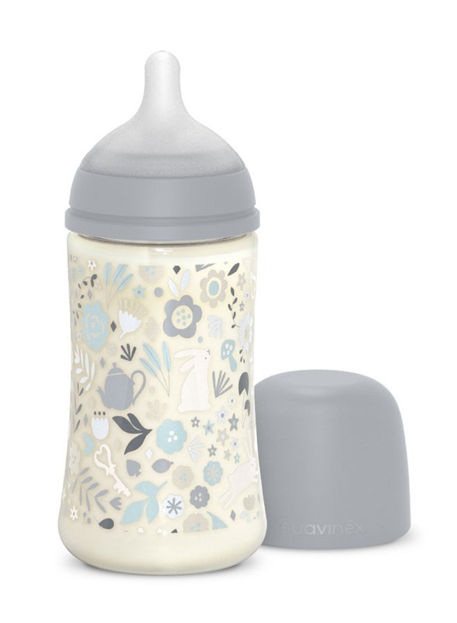 Polyamide Baby Feeding Bottle With Medium Flow Physiological Nipple Teat, Mimics Natural Breastfeeding Experience, 3+ Months 270Ml - Blue