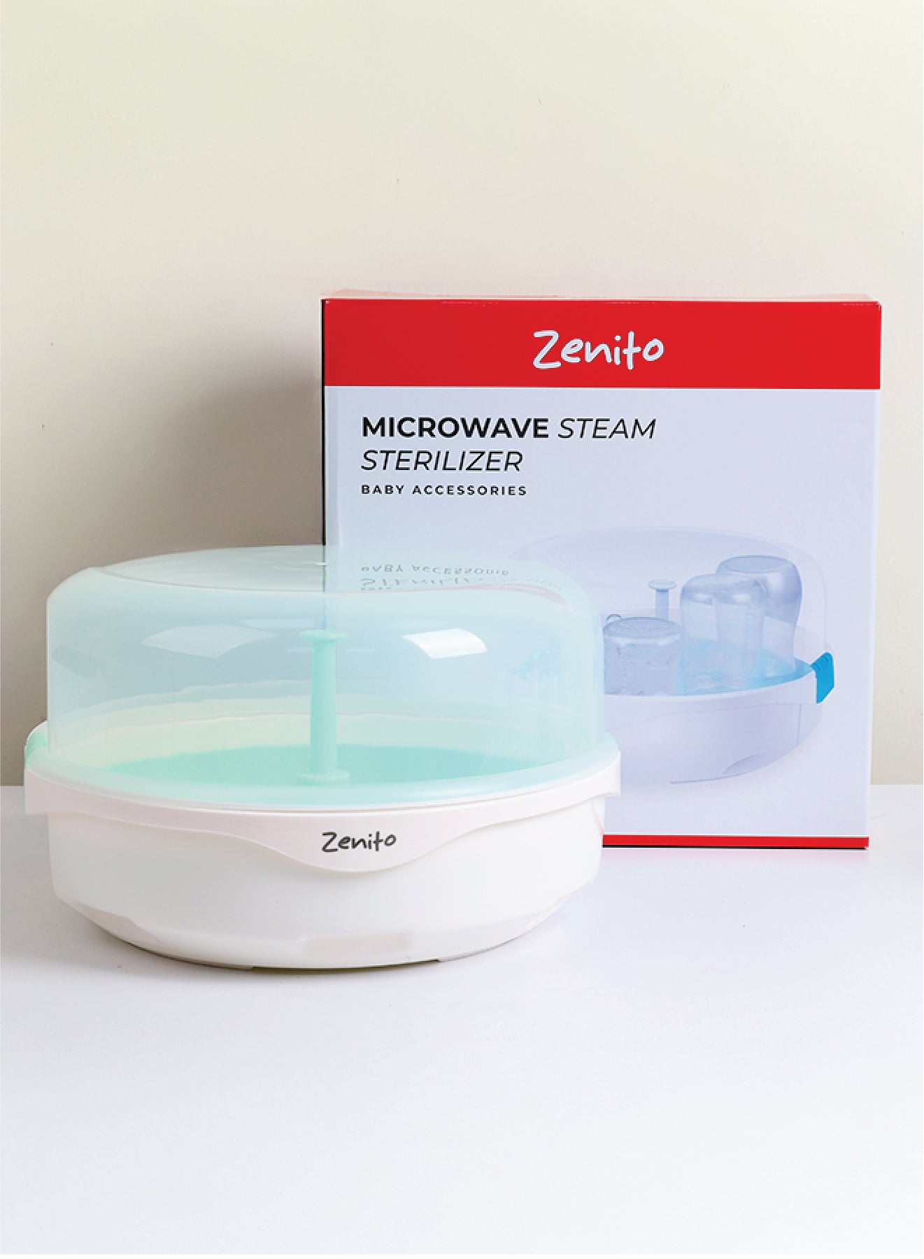 Zenito Microwave Baby Bottle Sterilizer - Fast & Compact -Microwave Bottle Sterilizer Steam Sterilizer Fits 6 Baby Bottles for Baby Bottles Pacifiers Cups Disinfect in 2-6 Minutes