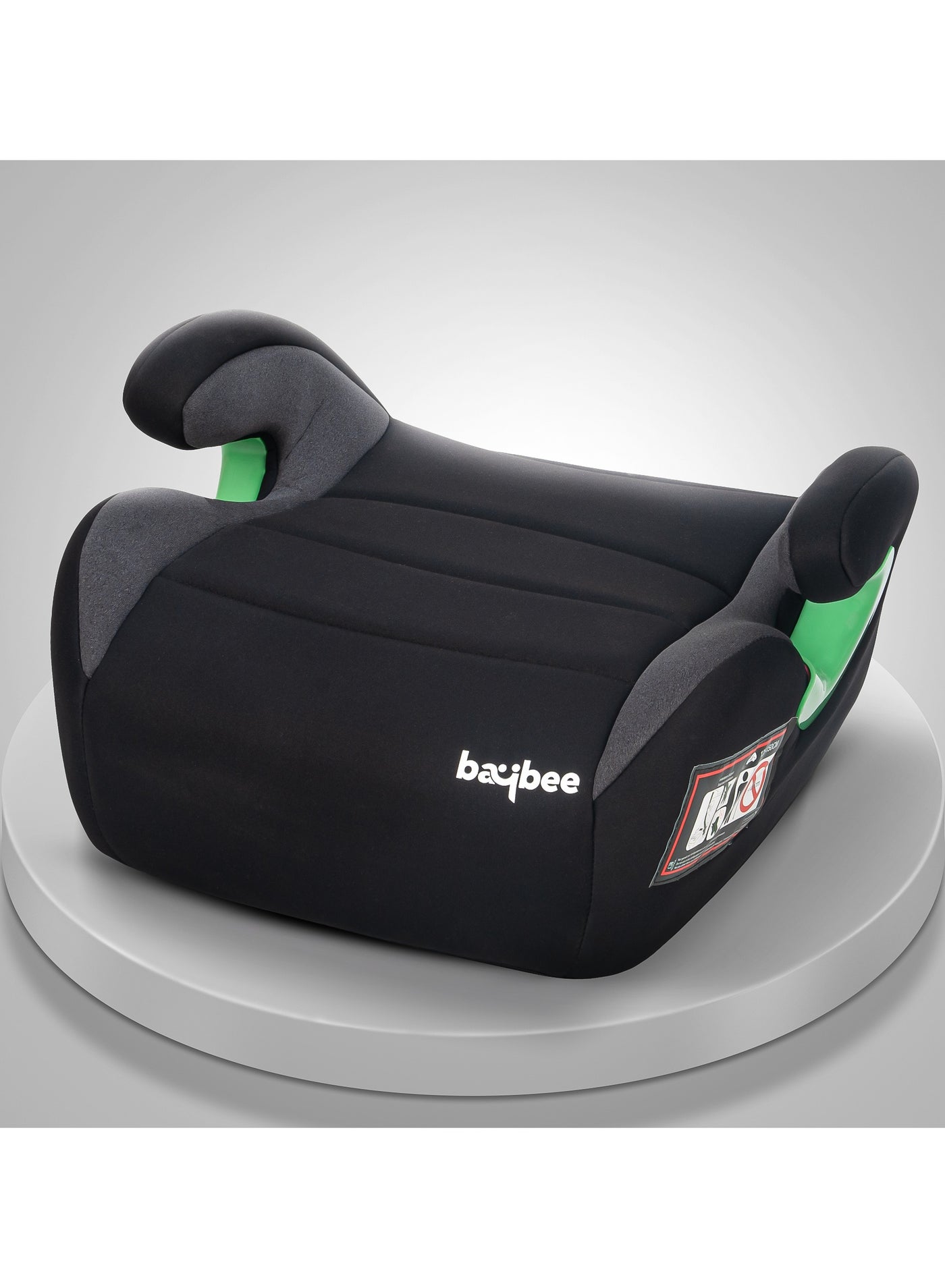 Baybee Baby Booster Car Seat without Isofix Portable Lightweight Travel Car Booster Seat with Comfort, Compact and Easy to Use | Suitable for Toddler 4-12 Years Boys Girls-Black