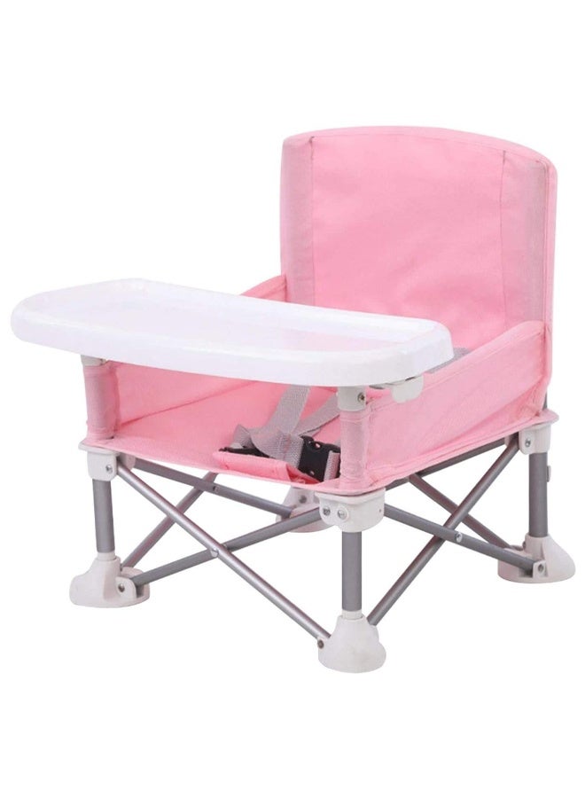 Baby Booster Seat，Multifunctional Folding Portable Baby Dining Chair，Kids Outdoor Camping Chair with Sunshade and Removable Dining Tray，for Baby Travel,Playing,Beach,Picnic,Garden