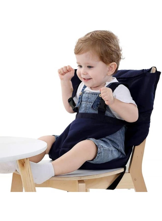 Baby Portable High Chair Travel Strap Seat，Universal Washable Toddler Chair Seats Belt，Travel Harness Seat with Adjustable Shoulder Strap，for Indoor and Outdoor